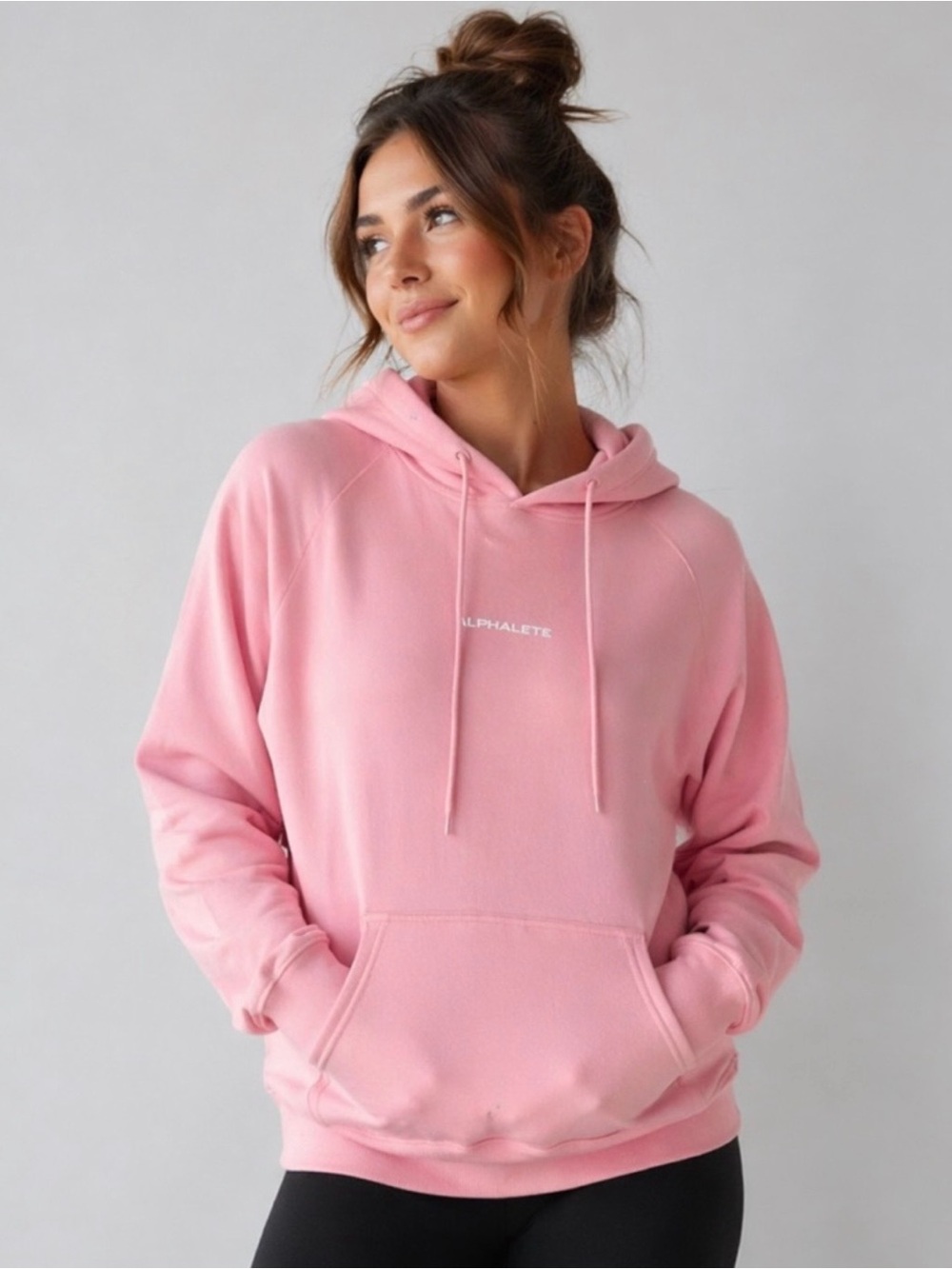 Alphalete Pink Relaxed Fit Pullover Hoodie